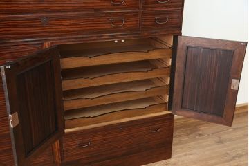 アンティーク家具　アンティーク　最高級品　特別注文造り　前面縞黒檀大型時代箪笥
