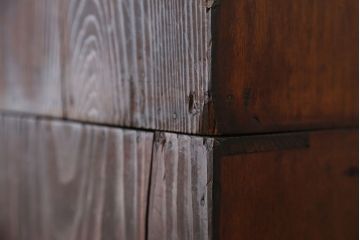 アンティーク家具　アンティーク　最高級品　特別注文造り　前面縞黒檀大型時代箪笥