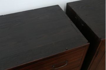 アンティーク家具　アンティーク　最高級品　特別注文造り　前面縞黒檀大型時代箪笥