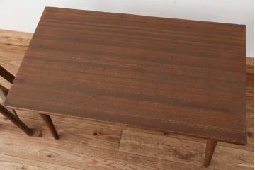 レトロ家具　アンティーク　天板一枚板!古材を使ったレトロなセンターテーブル