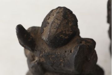 アンティーク雑貨　江戸期　木彫大黒恵比須