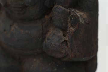 アンティーク雑貨　江戸期　木彫大黒恵比須