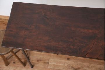 アンティーク家具　☆アンティーク　鉄脚の作業台?(作業台)