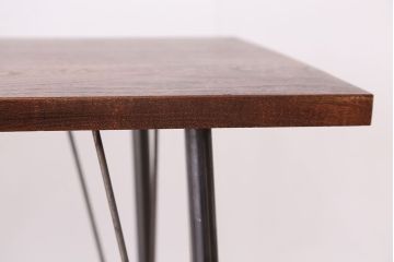 アンティーク家具　☆アンテイーク　古い木の鉄脚テーブル?(作業台)