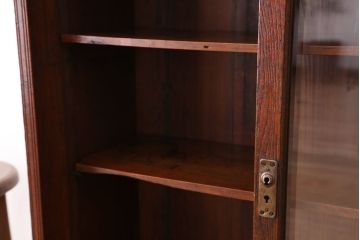 アンティーク家具　アンティーク　古い栓材のシンプルなアンティーク収納棚(飾り棚)