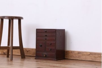 アンティーク家具　アンティーク　作りの良い古い栗材の小引き出し