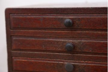 アンティーク家具　アンティーク　作りの良い古い栗材の小引き出し