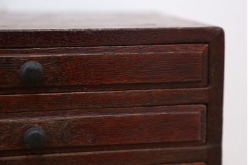アンティーク家具　アンティーク　作りの良い古い栗材の小引き出し