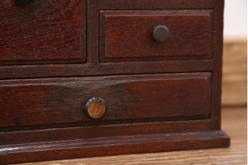 アンティーク家具　アンティーク　作りの良い古い栗材の小引き出し