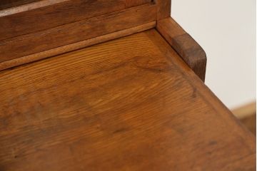 レトロ家具　☆希少なサイズの昭和レトロ　アンティークモールガラス食器棚