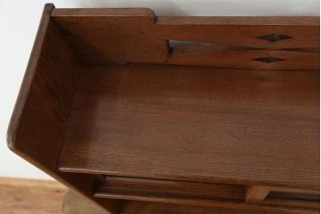 アンティーク家具　アンティーク　高級!古いナラ材の上質な本棚(飾り棚)