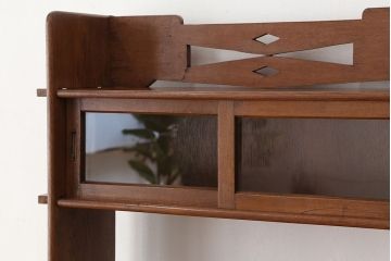 アンティーク家具　アンティーク　高級!古いナラ材の上質な本棚(飾り棚)