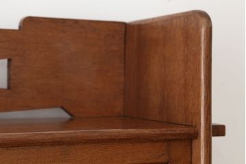 アンティーク家具　アンティーク　高級!古いナラ材の上質な本棚(飾り棚)