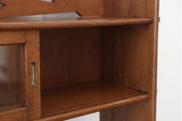 アンティーク家具　アンティーク　高級!古いナラ材の上質な本棚(飾り棚)