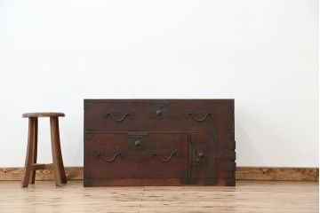 アンティーク家具　古民具・骨董　時代箪笥ローボード(ローチェスト)
