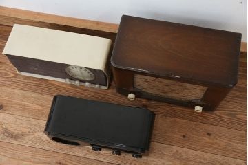 アンティーク雑貨　古いマツダ(62B-240)・ナショナルラジオなど　3点セット