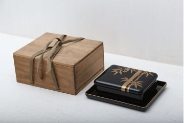 アンティーク雑貨　○大正〜昭和初期!輪島屋・木製蒔絵煙草盆