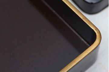 アンティーク雑貨　大正〜昭和初期  黒漆の木製硯箱(文箱)