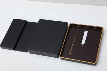 アンティーク雑貨　大正〜昭和初期  黒漆の木製硯箱(文箱)