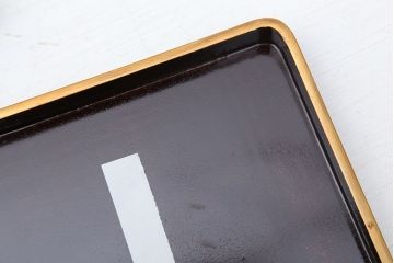 アンティーク雑貨　大正〜昭和初期  黒漆の木製硯箱(文箱)