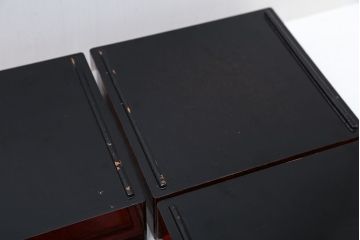 アンティーク雑貨　大正期!古い欅の四段重箱(漆器)