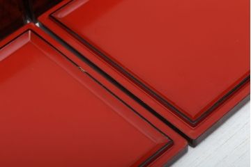 アンティーク雑貨　大正期!古い欅の四段重箱(漆器)