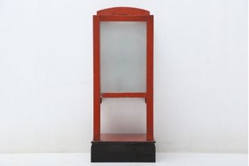 ○明治〜大正!古い朱塗行灯(照明・蝋燭)