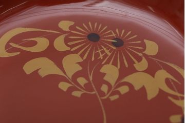 アンティーク雑貨　大正期!大内塗・古い蒔絵の木製皿　20枚セット(漆器)