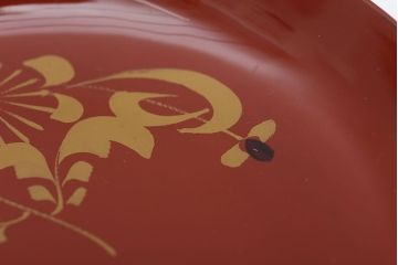 アンティーク雑貨　大正期!大内塗・古い蒔絵の木製皿　20枚セット(漆器)