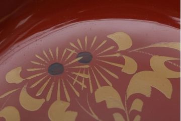 アンティーク雑貨　大正期!大内塗・古い蒔絵の木製皿　20枚セット(漆器)