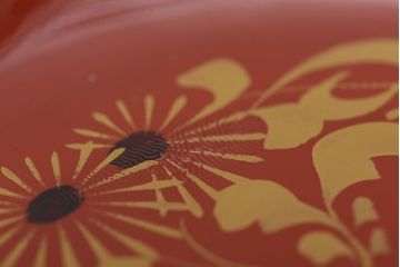 アンティーク雑貨　大正期!大内塗・古い蒔絵の木製皿　20枚セット(漆器)