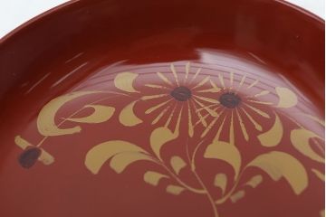 アンティーク雑貨　大正期!大内塗・古い蒔絵の木製皿　20枚セット(漆器)