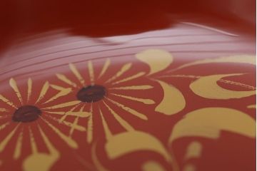 アンティーク雑貨　大正期!大内塗・古い蒔絵の木製皿　20枚セット(漆器)