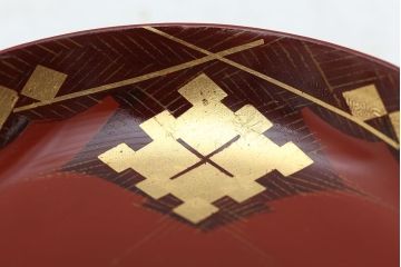 アンティーク雑貨　大正期!大内塗・古い蒔絵の木製皿　20枚セット(漆器)