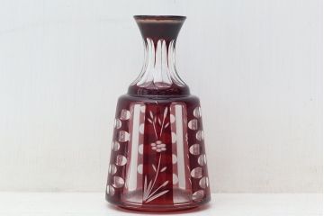 アンティーク雑貨　戦前!古い切子ガラス水差しコップ(グラス)