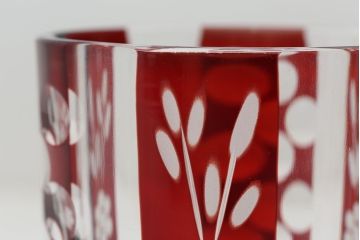 アンティーク雑貨　戦前!古い切子ガラス水差しコップ(グラス)