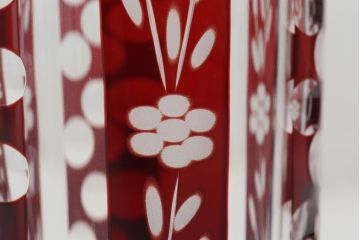 アンティーク雑貨　戦前!古い切子ガラス水差しコップ(グラス)