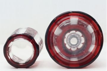 アンティーク雑貨　戦前!古い切子ガラス水差しコップ(グラス)