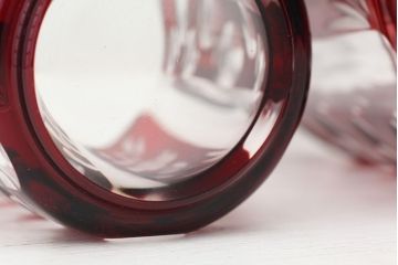 アンティーク雑貨　戦前!古い切子ガラス水差しコップ(グラス)