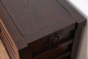 アンティーク家具　古民具・骨董　総ケヤキ!重厚な帳場箪笥