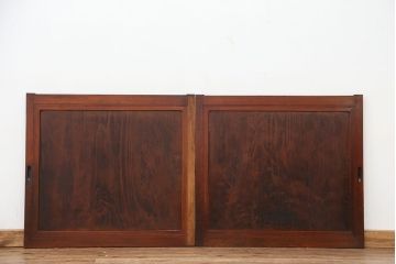 古民具・骨董　一枚板の引き戸(窓)2枚セット?