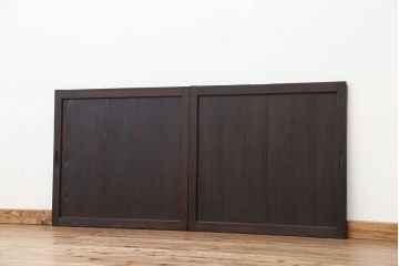古民具・骨董　味のある引き戸(窓)2枚セット