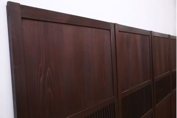 古民具・骨董　美品!時代格子帯戸　4枚セット