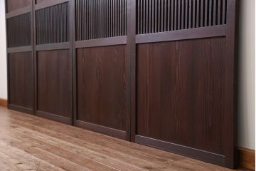 古民具・骨董　美品!時代格子帯戸　4枚セット
