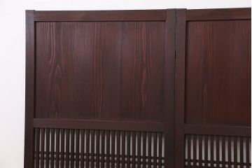 古民具・骨董　美品!時代格子帯戸　4枚セット