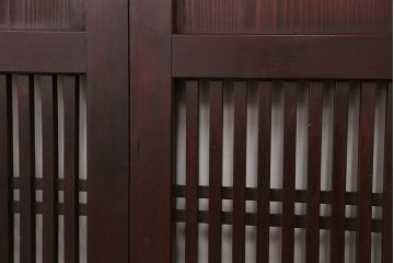 古民具・骨董　美品!時代格子帯戸　4枚セット