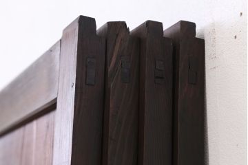 古民具・骨董　美品!時代格子帯戸　4枚セット
