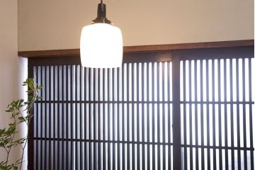 古民具・骨董　明治〜大正期　古い木のアンティーク格子戸4枚セット