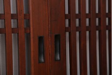 アンティーク　古いお家の幅のせまい格子帯戸　4枚セット