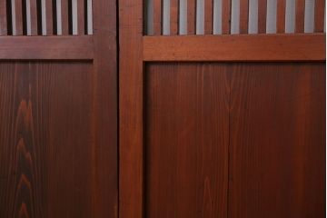 アンティーク　古いお家の幅のせまい格子帯戸　4枚セット